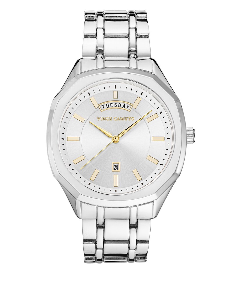 Vince Camuto | Octagon Link-Band Watch Silver | Item ID-RRMD7693