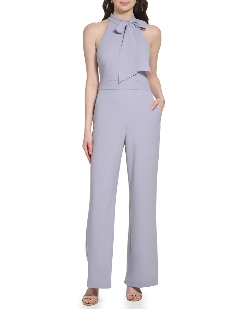Vince Camuto | Bow-Neck Jumpsuit Gray | Item ID-JEER0414