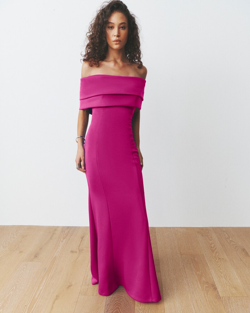 Vince Camuto | Off-The-Shoulder Gown Fuchsia | Item ID-LPCW8122