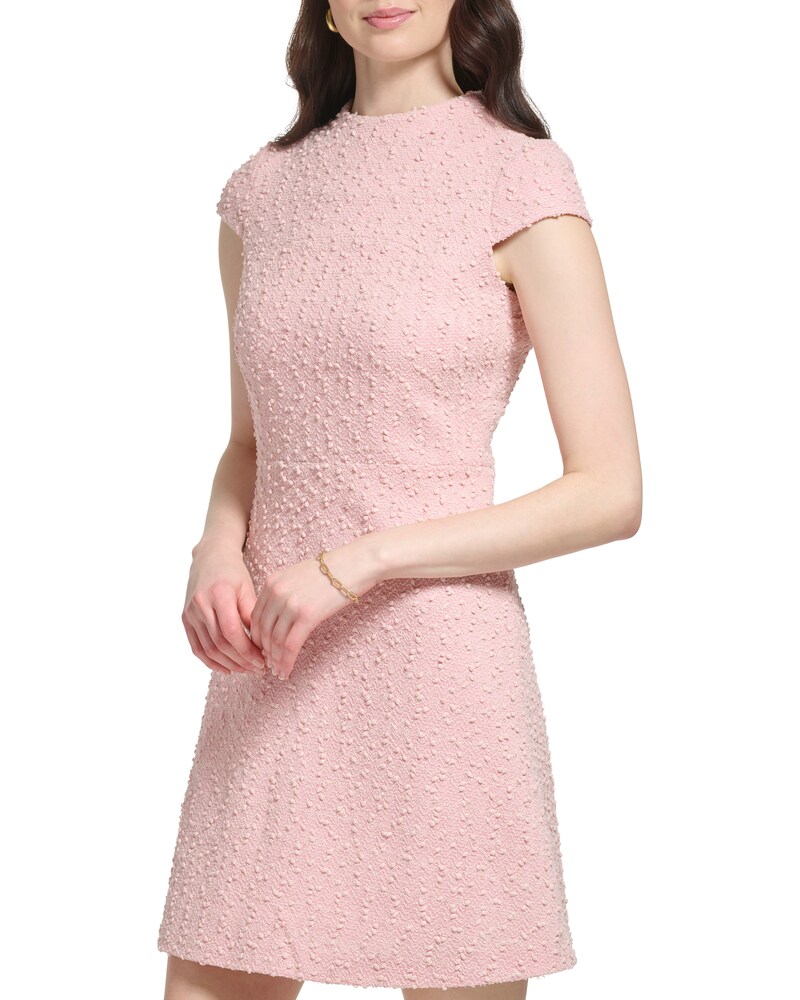 Vince Camuto | Boucle Fit-And-Flare Dress Blush | Item ID-AXIL6828