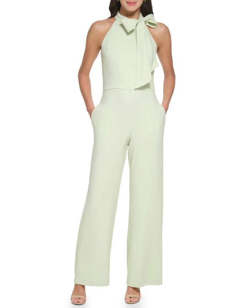Vince Camuto | Bow-Neck Jumpsuit Light Green | Item ID-GENV5609
