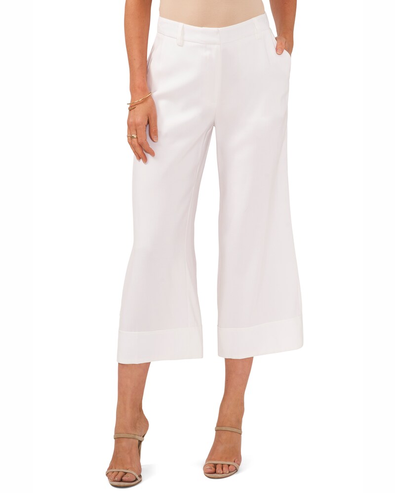 Vince Camuto | Cropped Wide-Leg Pants Off White | Item ID-EYOH8784