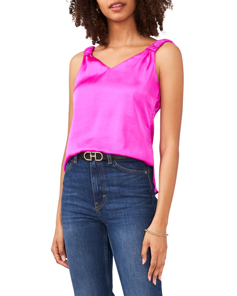 Vince Camuto | Scrunched-Strap Top Hot Pink | Item ID-LFOD7042