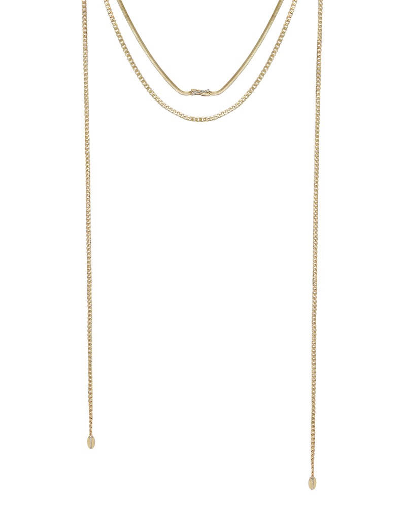 Vince Camuto | Mixed-Chain Layered Necklace Gold Metallic | Item ID-JTCR9831