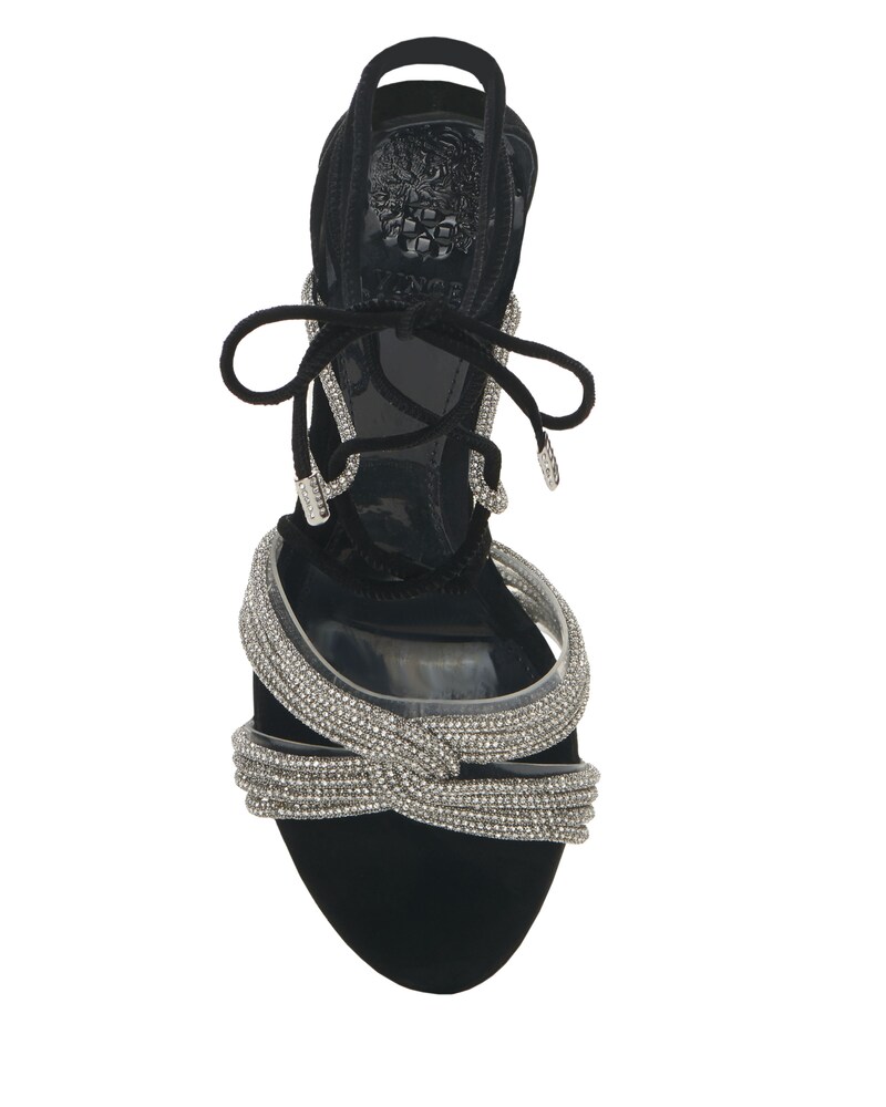 Vince Camuto | Aimery Sandal Clear/Silver/Black | Item ID-GVFZ2759
